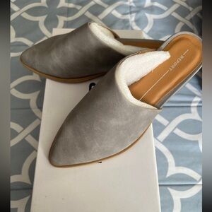 Report Gray Slip-On Mules